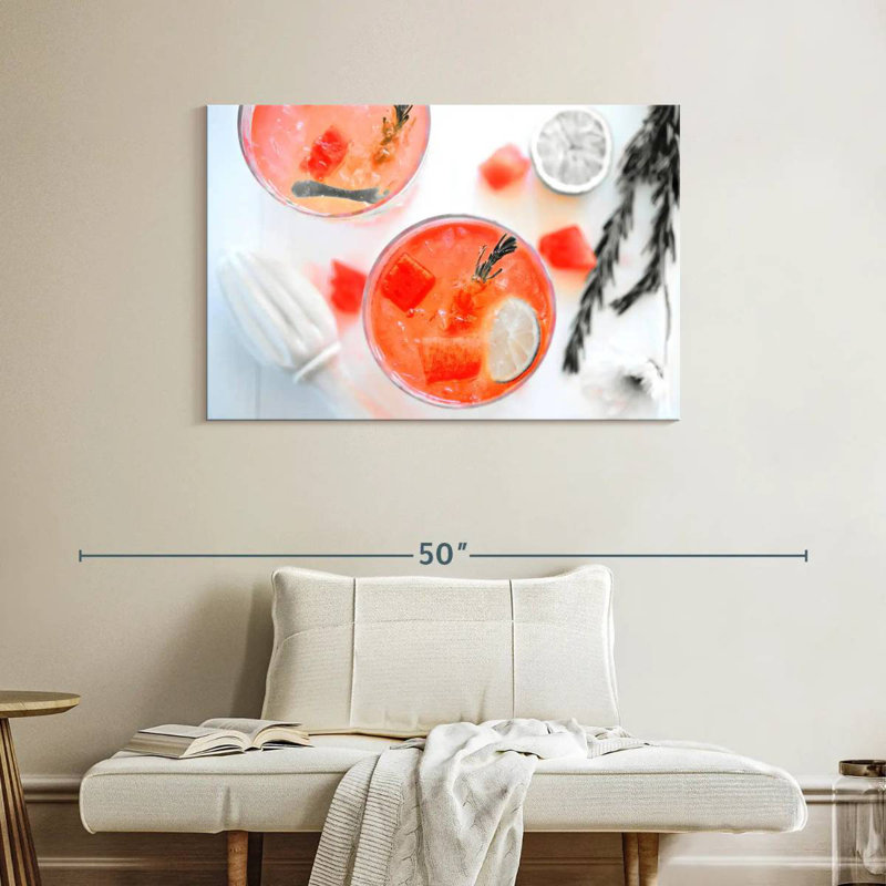 Yarlin Pop Melon d'eau cocktail, H 26 po x l 39 po