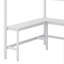 Lit mezzanine double avec bureau intégré en forme de L, tablettes de rangement à trois niveaux, escalier de rangement attaché-36465498