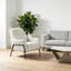 Chaises d'appoint modernes, chaise longue compacte en tissu gris