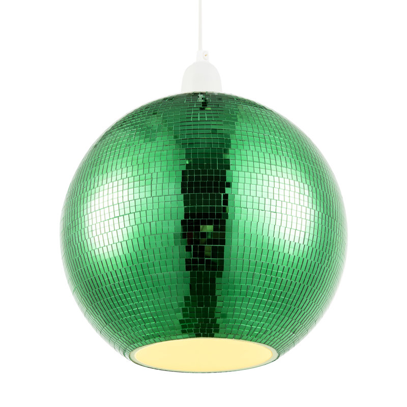 23cm H Plaster Round Pendant Shade ( No Direct Attachment Method ), Green