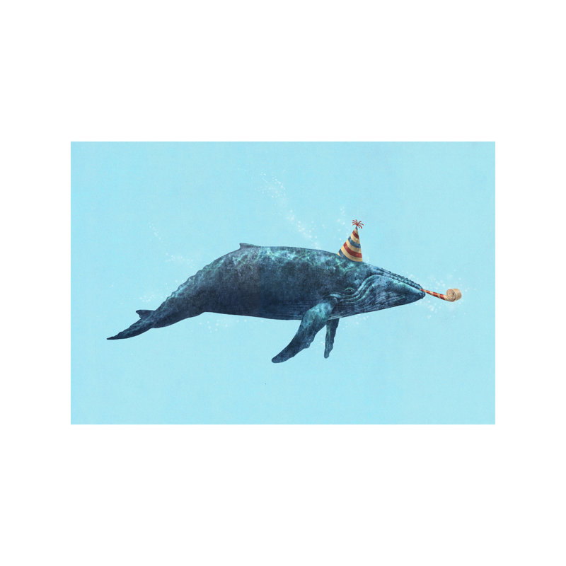 Party Whale Landscape by Terry Fan - Wrapped Canvas Print, 66.04 cm H x 45.72 cm W x 3.175 cm D