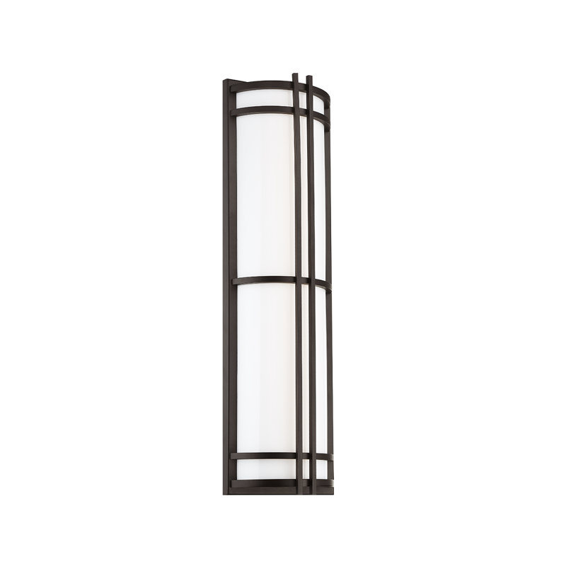 Skyscraper Outdoor Dimmable LED Flush Mount, Bronze, 3000K, 27" H x 8" W x 3.25" D