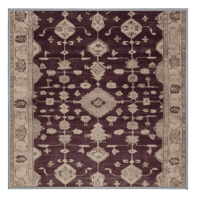 Machine Washable Overdyed Gray Area Rug