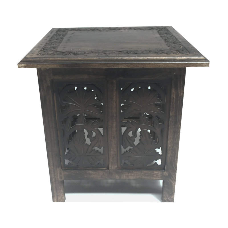 Abbey End Table, Brown, 46cm H x 45cm W x 45cm D
