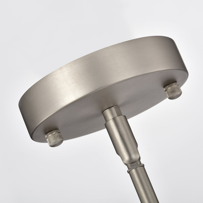 Luminaire suspendu cylindrique à 1 lumière, Nickel satiné mat