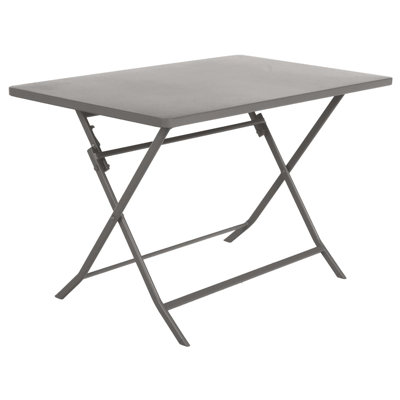 Nifleim Rectangular Metal Folding Outdoor Bistro Table , 110cm cm W 70cm cm D