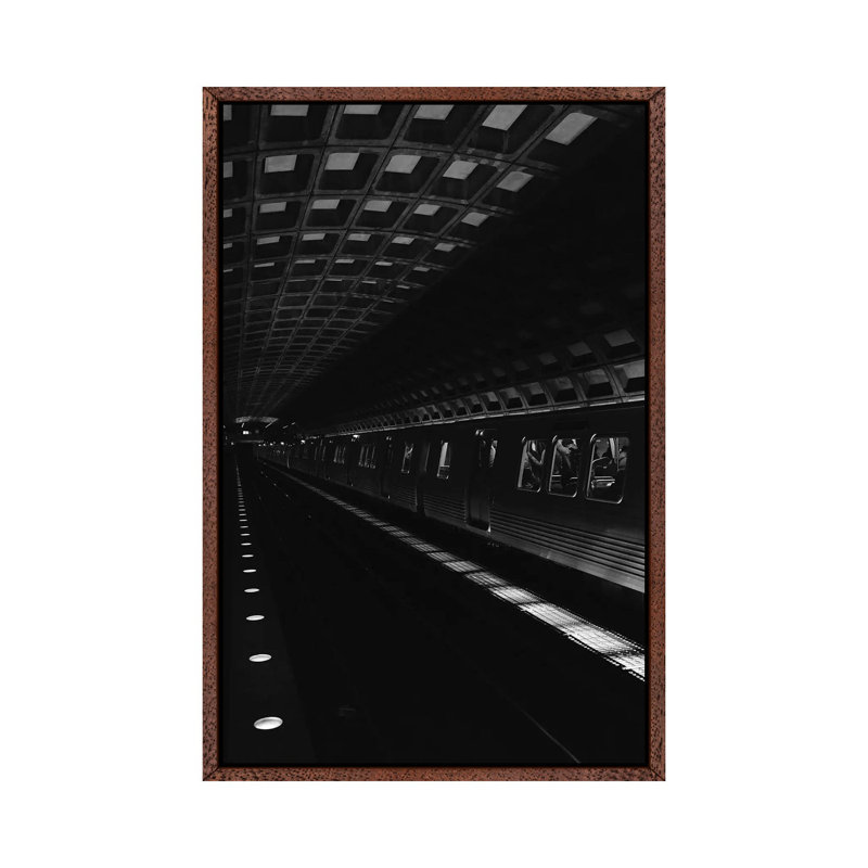 DC Metro III 1 Piece Wall Art on Canvas, 101.6cm H x 66.04cm W x 3.81cm D, Classic Brown Wood Framed
