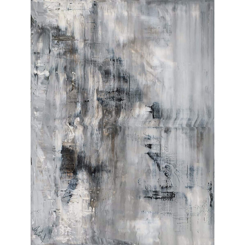 Abstract Print by John Beard, Black Framed Canvas, 24" H x 20" W x 1.5" D