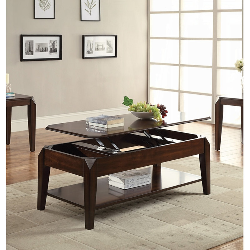 Table basse avec plateau relevable