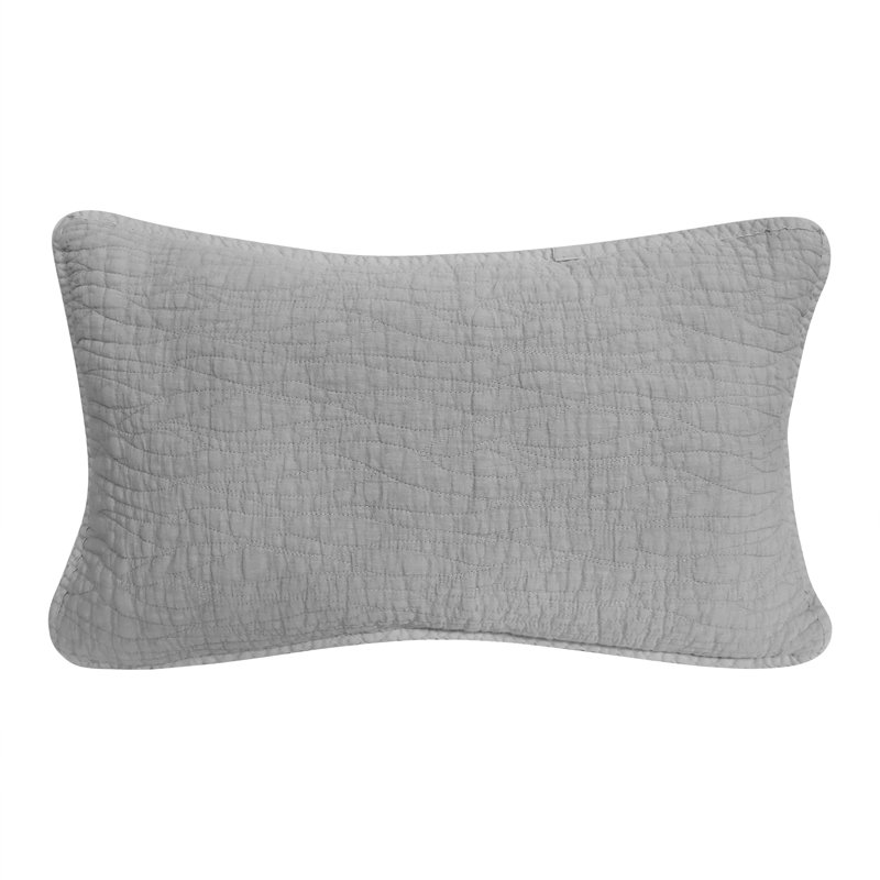 Carson Cotton Lumber Pillow, Gray