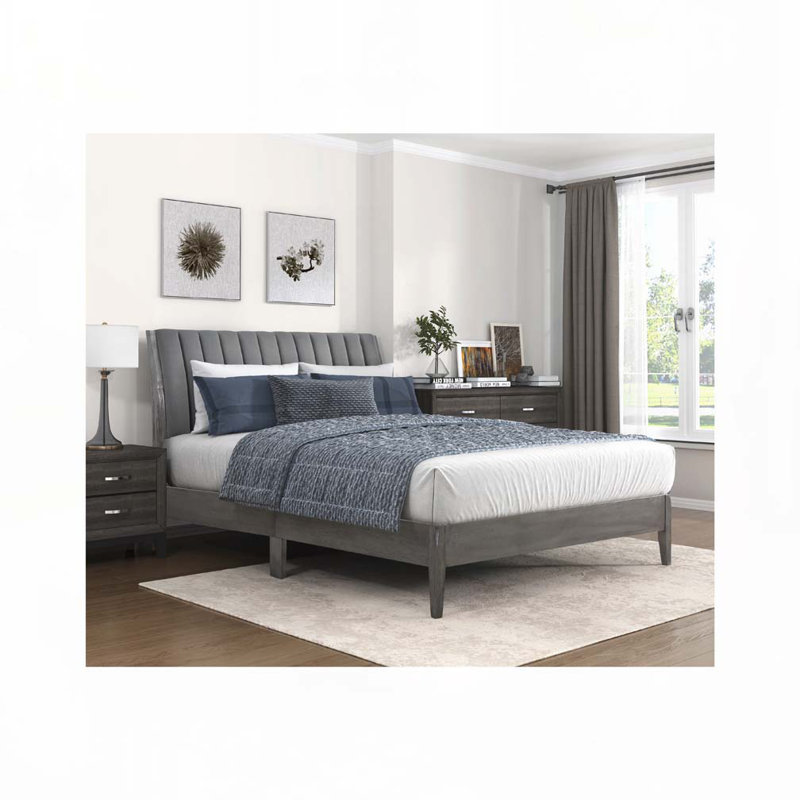 Lit tapissier en velours, Grand