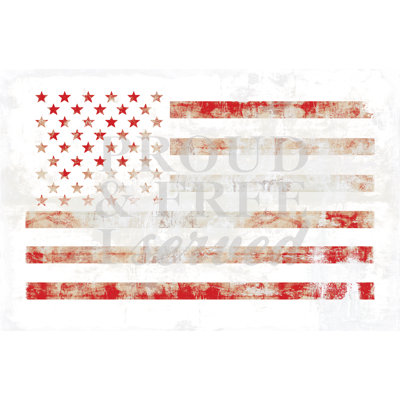 Proud I Served Flag 1 Piece Wrapped Canvas Painting