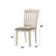 Chaise d'appoint Fedele en tissu brun clair et finition crème (ensemble de 2)