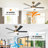 Vaczon 48" Modern Smart Dimmable Ceiling Fan with 3CCT LED Lights, 6-Speed Reversible DC Motor, Timer, Remote and App Control-2031037055