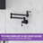 Pot Filler Faucet, Wall Mount Copper Folding Faucet 2 Handle With Double Joint Swing Arms, Single Hole Brass Commercial Kitchen Faucet Over Stove-114474249