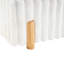 Lit tapissier élégant avec tête ondulée et coutures verticales