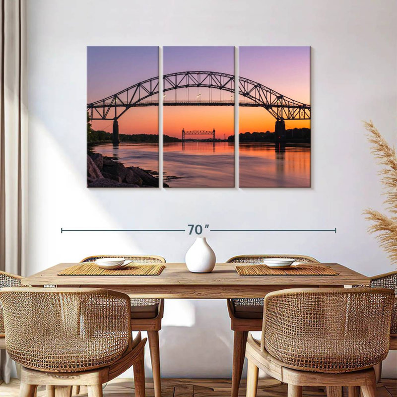 Bourne Bridge Sunset, 36" H x 57" W