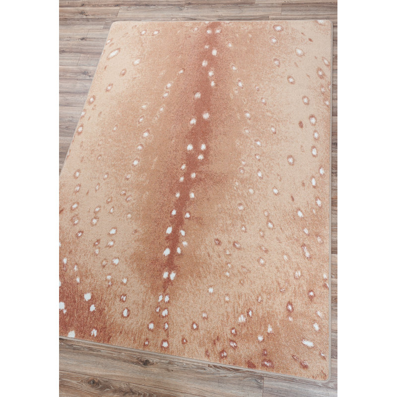 Tapis rose à imprimé animal, Rectangle 8 pi x 11 pi