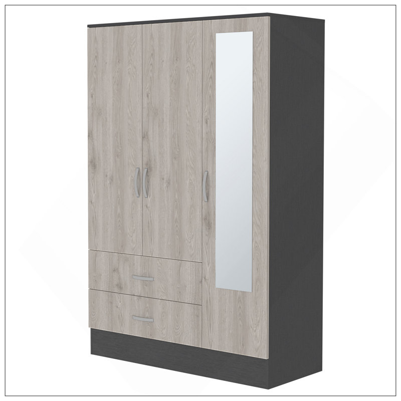 Armoire à miroir Florencia S, deux armoires avec cloisons, deux tiroirs
