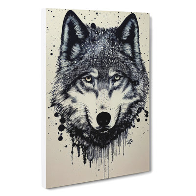 Wolf Graffiti No.1 - Wrapped Canvas Print