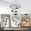 Luminaire suspendu moderne à 4 lumières à DEL, 3 couleurs, chaîne réglable pour salle à manger, salon, chambre à coucher