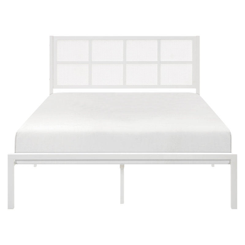 Tête de lit en similicuir avec tête de lit très grand Eastern, King, Blanc