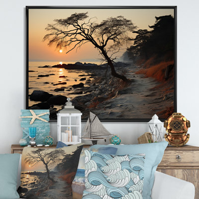 «Beach Photo Sandy Serenade I», reproduction sur toile flottante