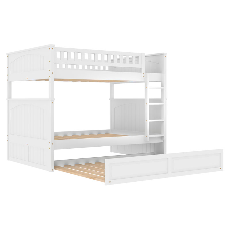 Fawad Kids Full Over Full Bunk Bed with Trundle, White