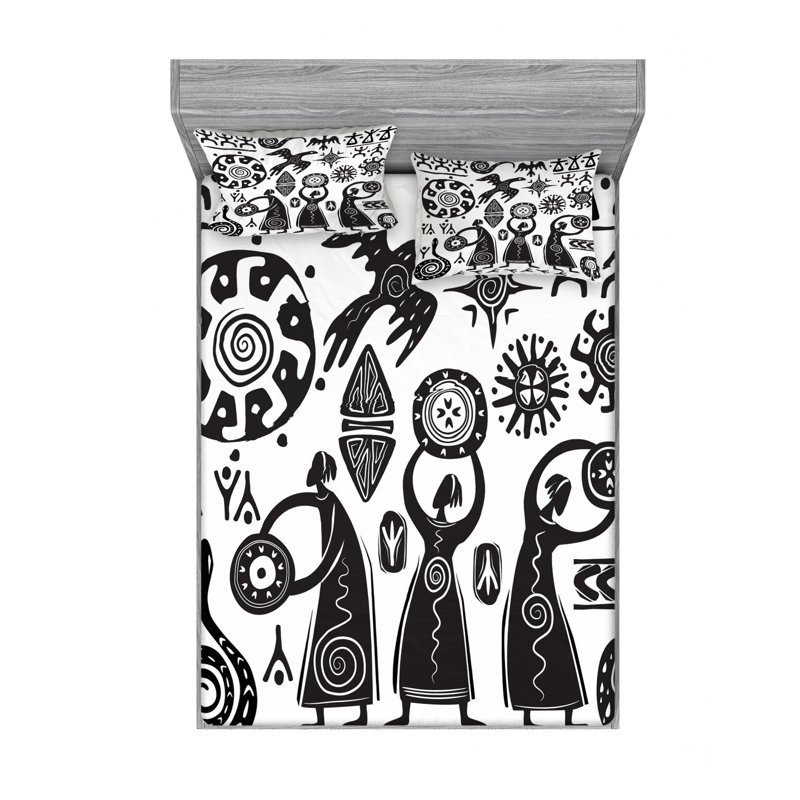 Microfiber Sheet Set, Queen Sheet Set with Fitted Sheet