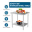 Table de préparation commerciale en acier inoxydable pour restaurant et maison