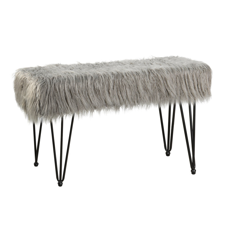 Keilia Upholstered Ottoman, Gray