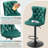 Modern Upholstered Black Swivel Velvet Bar Stools (Set of 4)-968169769-959676528