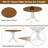 Mid-Century Solid Wood Round Dining Table(Only Table)