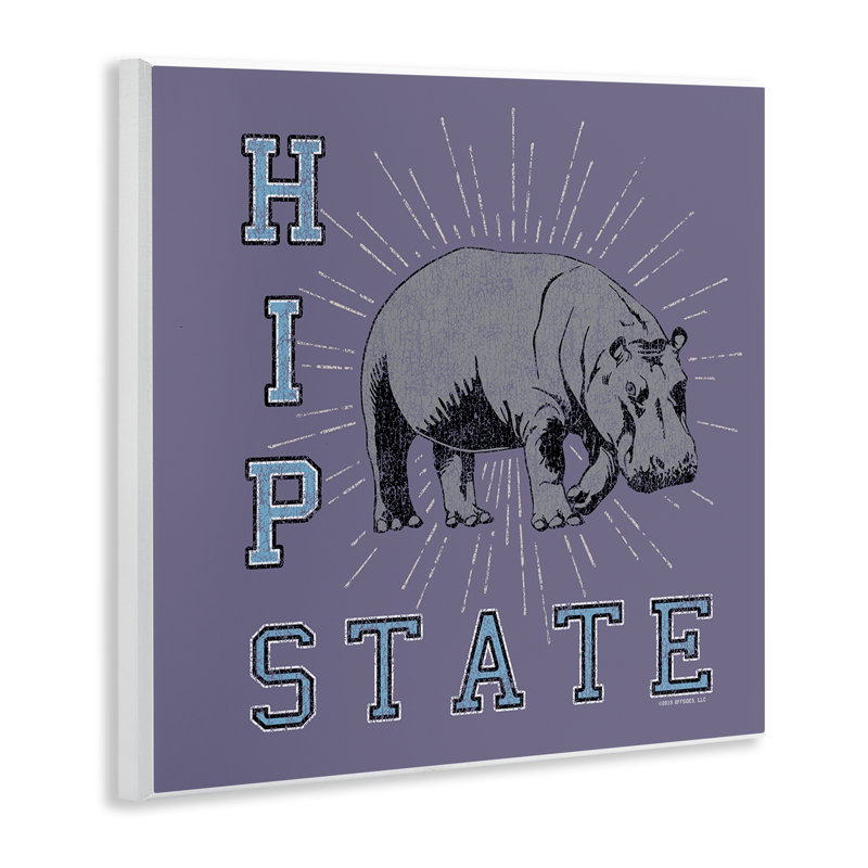 Art mural rétro «Hippo State» par Spirit Animals / Life Is High