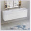 Meuble-lavabo flottant avec lavabo, meuble-lavabo mural moderne avec deux lavabos en quartz et quatre tiroirs à fermeture en douceur, 24V12-72GR-739032431-739032430