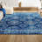 Tybalt Moroccan HYPE Boho Vintage Tribal Blue/White Rug-1592169445