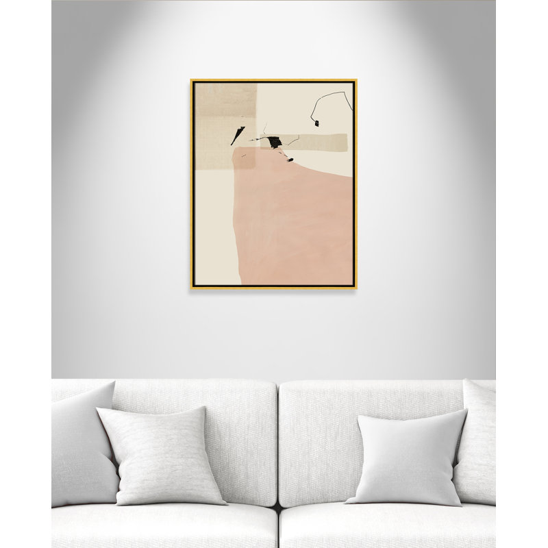 Cartez Soft Tempo - peinture sur toile à cadre flottant, H 29,5 po x l 23,5 po, Cadre doré