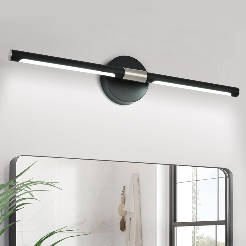 Barre d'éclairage de salle de bain 24 "à DEL à intensité variable, Nickel