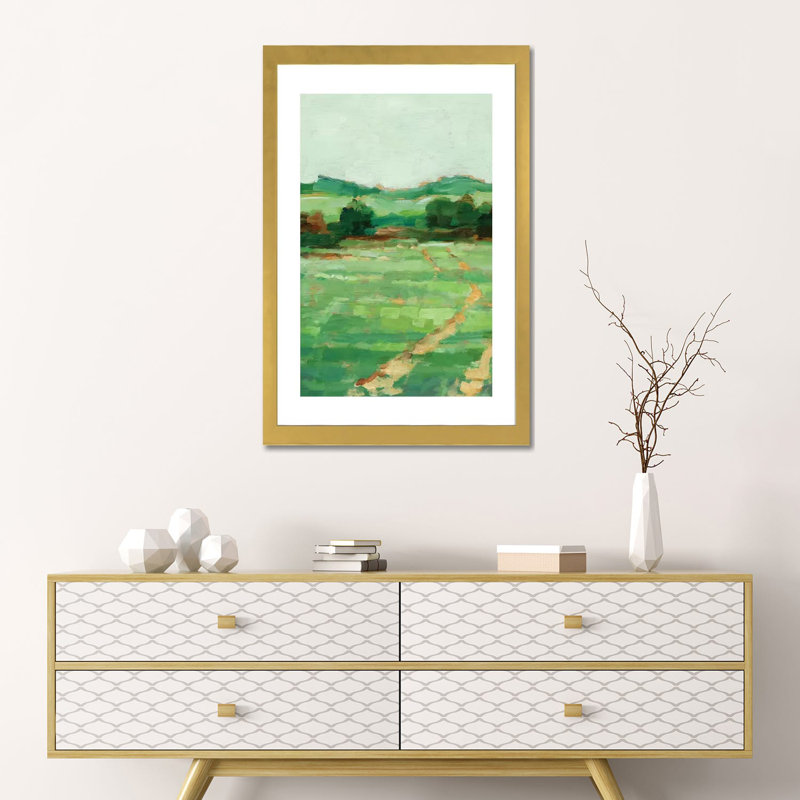 «Cut Flowers II» par Ethan Harper - reproduction d'art, H 32 po x l 24 po x P 1 po, Blanc, Papier encadré doré