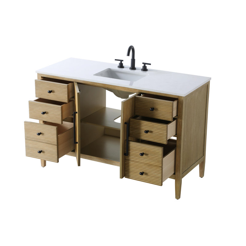 Meuble-lavabo simple 54 po, Lin chêne
