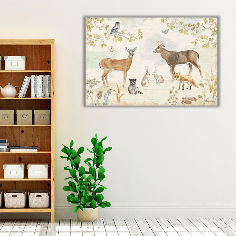 Woodland Wreath I - reproduction d'art sur toile, H 24 po x l 36 po