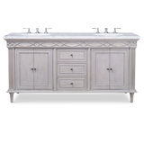 Seville 72'' Double Bathroom Vanity with Quartz Top