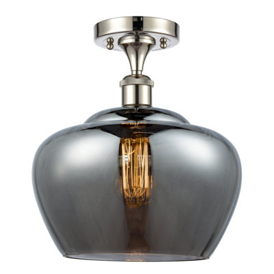 Renee Single Light Glass Semi Flush Mount