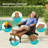 Folding Adirondack Chair with Retractable Ottoman & Cup Holder, 3-Position Adjustable for Patio, All-Weather Outdoor Seating-51384005