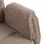 Fauteuil pivotant rembourré en molleton Rich Brown