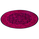 Overdyed Hand-Knotted Wool Modern-Contemporary Pink Area Rug 7' 1" x 7' 1"