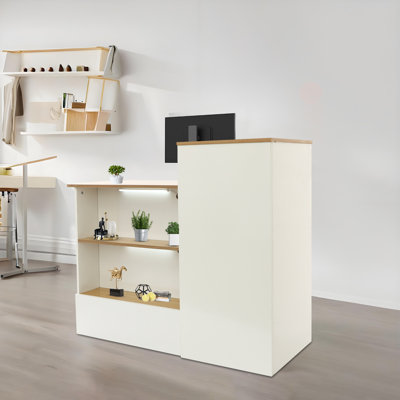 Modern Reception Desk, Reception Counter, Modern Reception Desk With Lockable Drawer