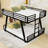 Metal Bunk Bed with Dual Ladders and Reinforced Stability-794414582