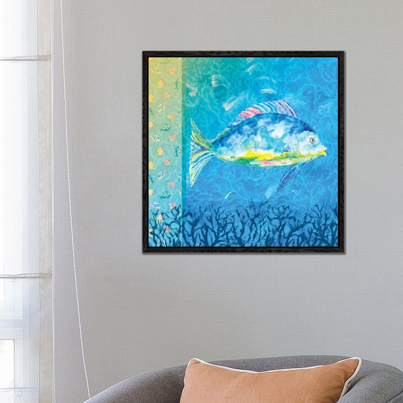 Under The Sea III by Julie Derice - Gallery-Wrapped Canvas Giclée on Canvas, 66.04 cm H x 66.04 cm W, Black Framed