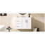 Meuble-lavabo mural 36 po, armoire de rangement flottante avec 2 tiroirs, lavabo simple en céramique 3 trous, armoire moderne avec tablette réglable